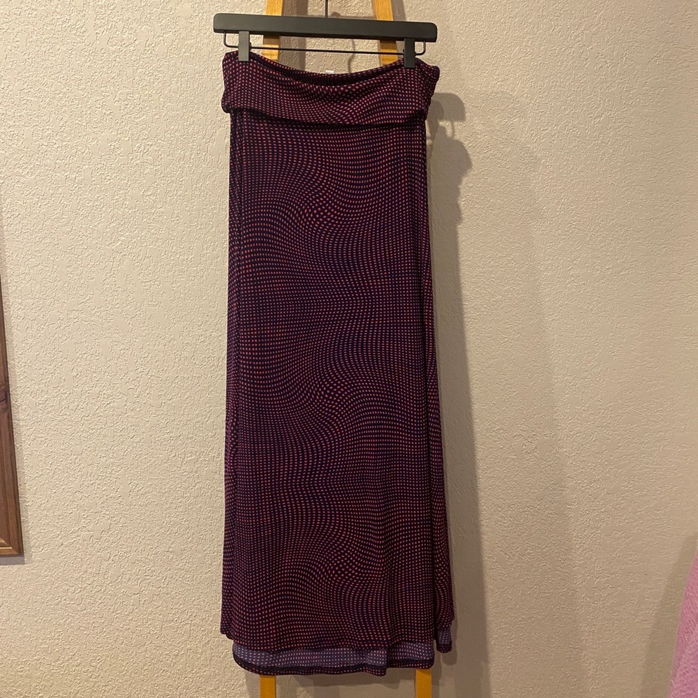 Geometric print maxi skirt